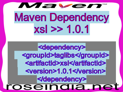 Maven dependency of xsl version 1.0.1