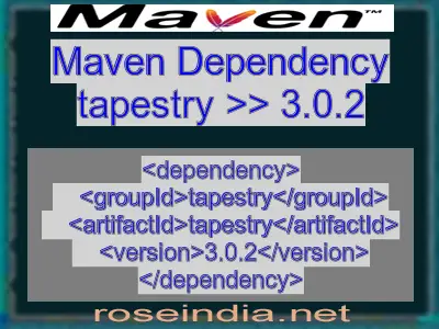 Maven dependency of tapestry version 3.0.2