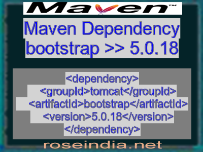 Maven dependency of bootstrap version 5.0.18