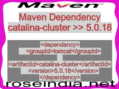 Maven dependency of catalina-cluster version 5.0.18