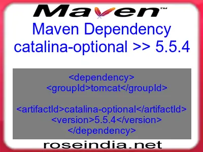 Maven dependency of catalina-optional version 5.5.4