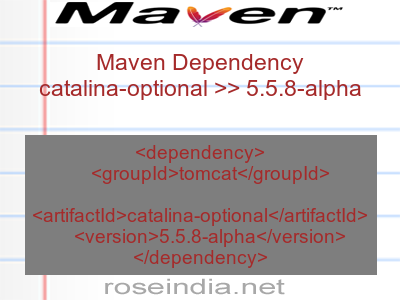 Maven dependency of catalina-optional version 5.5.8-alpha