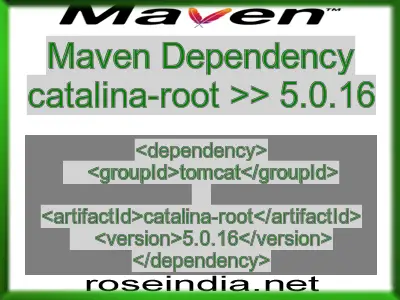Maven dependency of catalina-root version 5.0.16