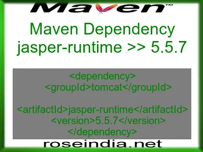 Maven dependency of jasper-runtime version 5.5.7
