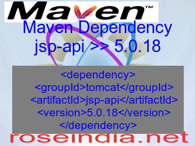 Maven dependency of jsp-api version 5.0.18