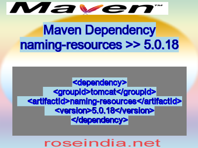 Maven dependency of naming-resources version 5.0.18