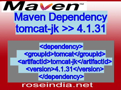 Maven dependency of tomcat-jk version 4.1.31