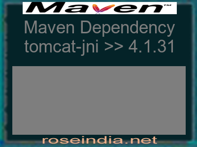Maven dependency of tomcat-jni version 4.1.31