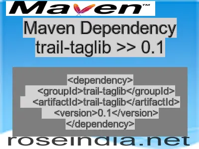 Maven dependency of trail-taglib version 0.1
