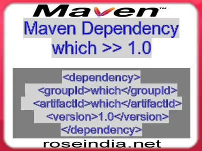 Maven dependency of which version 1.0