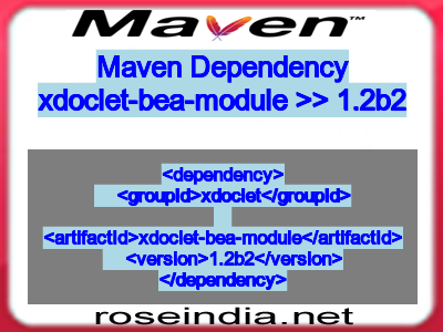 Maven dependency of xdoclet-bea-module version 1.2b2