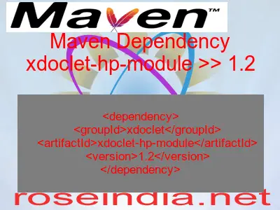 Maven dependency of xdoclet-hp-module version 1.2