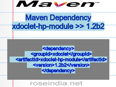 Maven dependency of xdoclet-hp-module version 1.2b2
