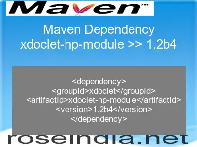Maven dependency of xdoclet-hp-module version 1.2b4