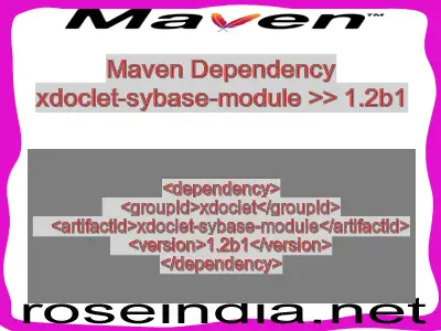 Maven dependency of xdoclet-sybase-module version 1.2b1