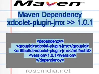 Maven dependency of xdoclet-plugin-jmx version 1.0.1