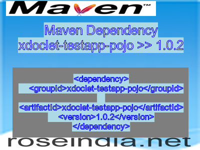 Maven dependency of xdoclet-testapp-pojo version 1.0.2