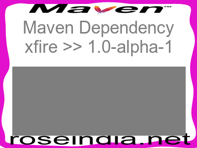 Maven dependency of xfire version 1.0-alpha-1