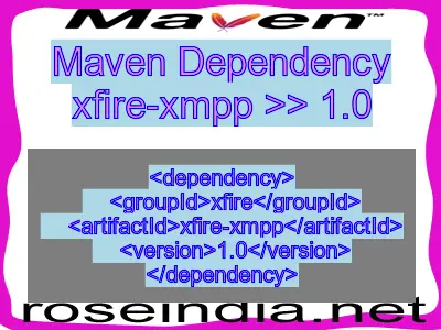 Maven dependency of xfire-xmpp version 1.0