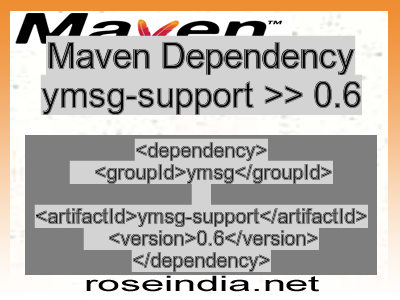 Maven dependency of ymsg-support version 0.6