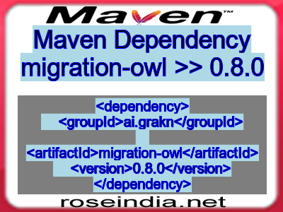 Maven dependency of migration-owl version 0.8.0