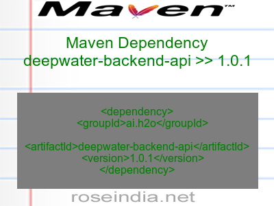 Maven dependency of deepwater-backend-api version 1.0.1
