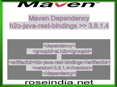 Maven dependency of h2o-java-rest-bindings version 3.8.1.4