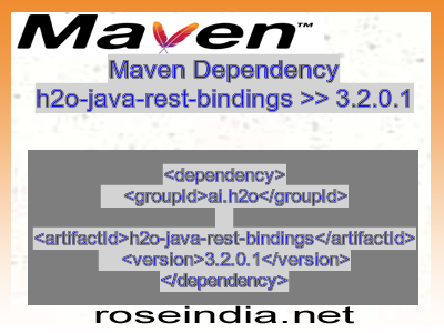 Maven dependency of h2o-java-rest-bindings version 3.2.0.1