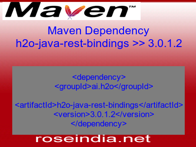 Maven dependency of h2o-java-rest-bindings version 3.0.1.2
