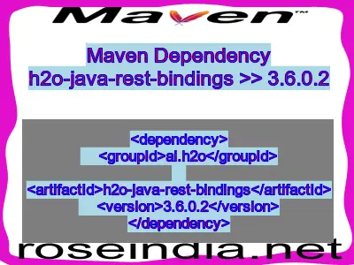 Maven dependency of h2o-java-rest-bindings version 3.6.0.2