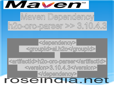 Maven dependency of h2o-orc-parser version 3.10.4.3