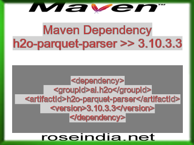 Maven dependency of h2o-parquet-parser version 3.10.3.3