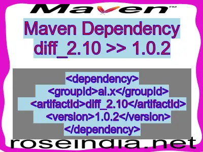 Maven dependency of diff_2.10 version 1.0.2