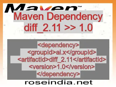 Maven dependency of diff_2.11 version 1.0