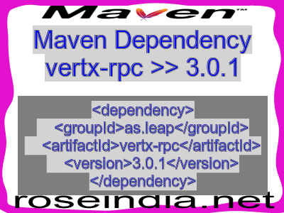 Maven dependency of vertx-rpc version 3.0.1