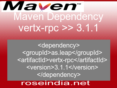Maven dependency of vertx-rpc version 3.1.1