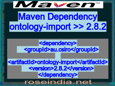 Maven dependency of ontology-import version 2.8.2