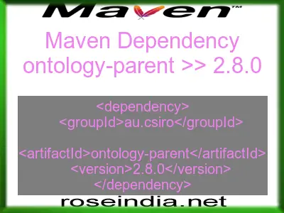 Maven dependency of ontology-parent version 2.8.0