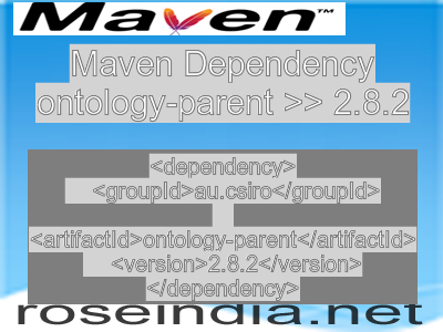 Maven dependency of ontology-parent version 2.8.2