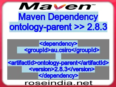 Maven dependency of ontology-parent version 2.8.3