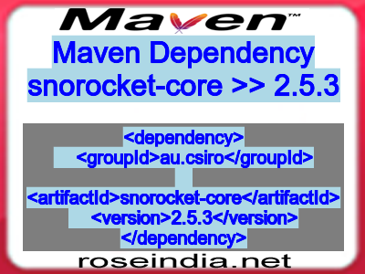 Maven dependency of snorocket-core version 2.5.3