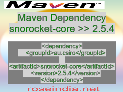 Maven dependency of snorocket-core version 2.5.4