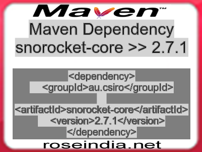Maven dependency of snorocket-core version 2.7.1