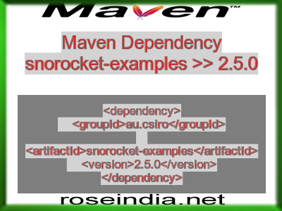 Maven dependency of snorocket-examples version 2.5.0