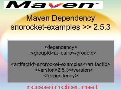 Maven dependency of snorocket-examples version 2.5.3