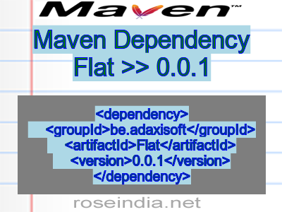 Maven dependency of Flat version 0.0.1
