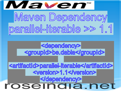 Maven dependency of parallel-iterable version 1.1