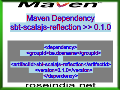 Maven dependency of sbt-scalajs-reflection version 0.1.0