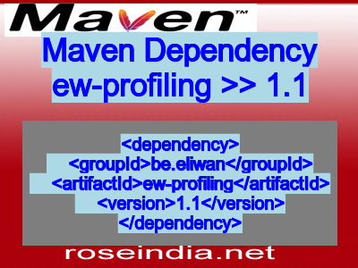 Maven dependency of ew-profiling version 1.1