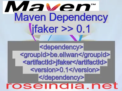 Maven dependency of jfaker version 0.1